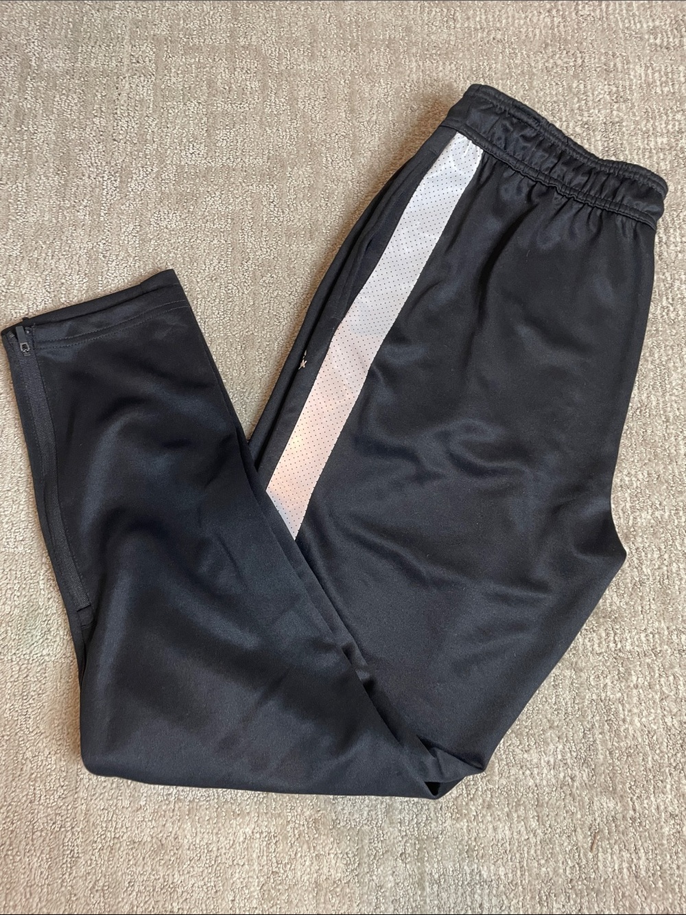 Reebok Black Joggers with White Side Panel